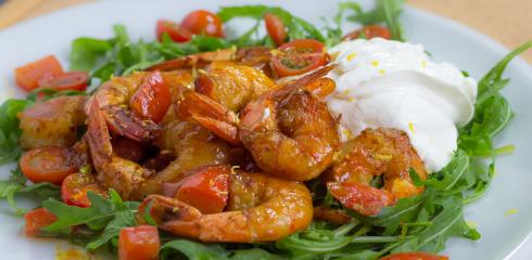 krevety salat