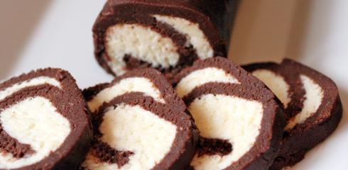 Nepečená kokosová roláda 